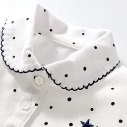 StyleCast Cotton Shirt Collar Short Sleeves Graphic Casual Top image 4