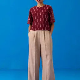 OKHAI Embroidered Cotton Crop Top image 2