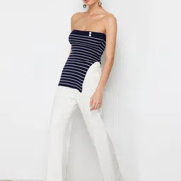 Trendyol Striped Strapless Tube Top image 4