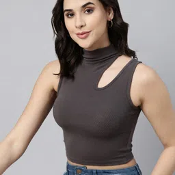 SHOWOFF High Neck Tank Crop Top-picture-20