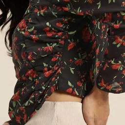 Moda Rapido Floral Print Ruched Top image 2