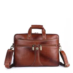 HAMMONDS FLYCATCHER Men Tan Leather Laptop Bag-image-45