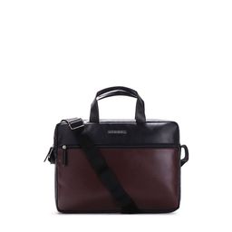 Police Men Colourblocked PU Laptop Bag-picture-45
