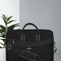 LOREM Men Textured Laptop Bag-picture-4