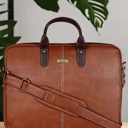 LOREM Men Textured Laptop Bag-image-52