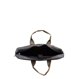 LOREM Unisex Grey & Khaki Water Resistant Laptop Bag image 4