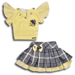 Wish Karo Girls Embellished Top with Skirt image 1
