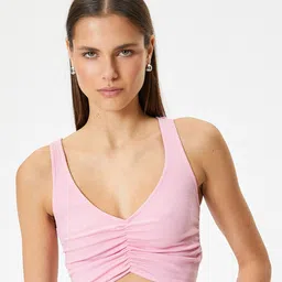 Koton Shoulder Straps Crop Top-image-65