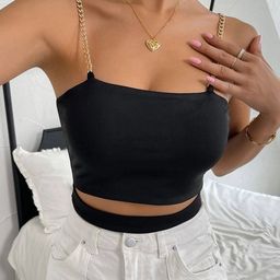 Stylecast X Slyck Shoulder Straps Cut Out Fitted Crop Top-picture-12