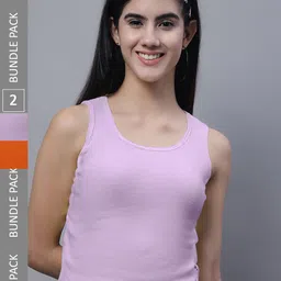 FBAR Pack Of 2 Ribbed Cotton Tank Crop Tops-picture-40