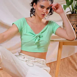 Freehand by The Indian Garage Co Women Crop Top-image-88