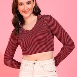 Mast & Harbour Striped Crop Top-picture-32