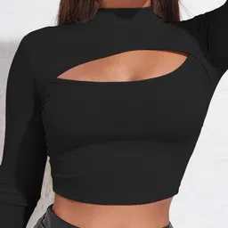 BAESD Sheen Sheer Crop Top image 2