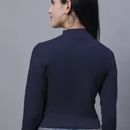 FBAR Pack Of 2 High Neck Ribbed Cotton Fitted Crop Tops image 4