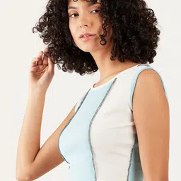 Athena Colourblocked Fitted Crop Top image 3