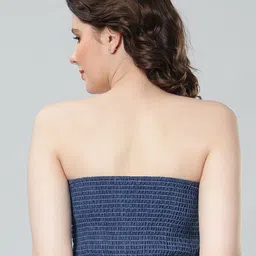 NUEVOSDAMAS Patch Worked Denim Tube Top image 5