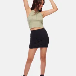 IZF Striped Halter Neck Crop Top image 5