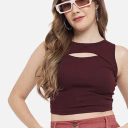 LE BOURGEOIS Cut Out Detail Crop Top image 2