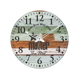 olive tree Colonial Multicolour Engineered Wood Wall Clock image 4