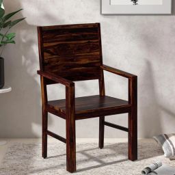 woodsworth from pepperfry Oriel Sheesham Wood Arm Chair In Provincial Teak Finish-picture-4