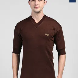 Lux Cottswool Pack Of 2 V-Neck Cotton Wool Thermal Tops-picture-20