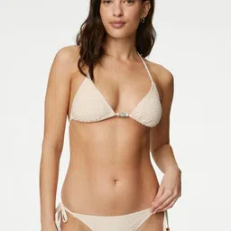 Marks & Spencer  Textured Tie-Up Strap With Beads Swim Tops-picture-12
