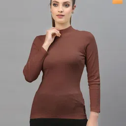 Friskers Pack of 2 High Neck Fitted Cotton Tops-image-2