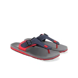 Adda Men Colourblocked Buckled Rubber Thong Flip-Flops image 1