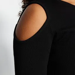 Trendyol Plus Size Round Neck Cold-Shoulder Sleeves Top image 2