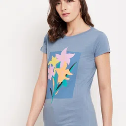 Duke Grey Floral Print Top image 4