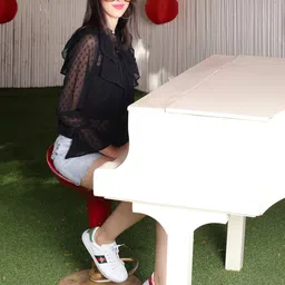 Sera Tie-Up Neck Bell Sleeve Top image 5