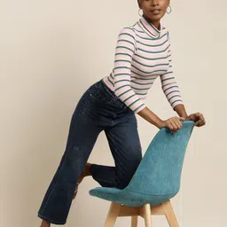 SHOWOFF Striped Acrylic Regular Top image 5