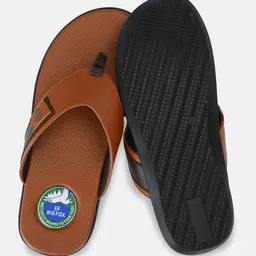 Big Fox Men Tan & Blue Thong Flip-Flops image 5