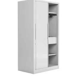 godrej interio Slide Metal Sliding Door Wardrobe in Tex Bond White Colour image 5