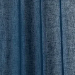 ROSARA HOME Pack of 2 Navy Blue Solid Polyester Sheer Door Curtain image 3