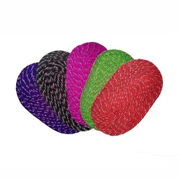 Supreme Home Collective Red & Green 5 Pcs Printed Cotton Anti-Skid Doormats-image-40