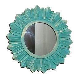 VAS collection home Blue Floral Shape Wall Decor Mirror-picture-24