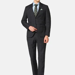 Blackberrys Men 2-Piece Checked Slim-Fit Single-Breasted Formal Suit-picture-21