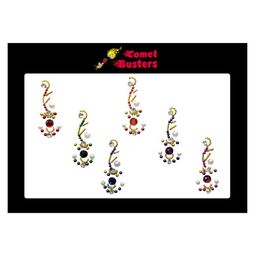 Comet Busters Red & Blue Stone Studded Bindis - 6 Pcs-picture-40