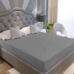 LA VERNE Grey Queen Size Cotton Terry Waterproof Mattress Protector-picture-24