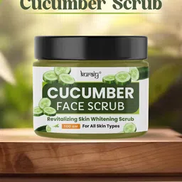 KURAIY Revitalizing Skin Whitening Cucumber Face Scrub - 100 g image 4
