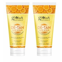 Globus naturals Set of 2 De Tan Face Scrub with Lemon & Rose for Skin Damage - 100 g Each-picture-23