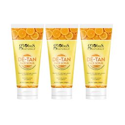 Globus naturals Set of 3 De Tan Face Scrub with Lemon & Rose for Skin Damage - 100 g Each-picture-22