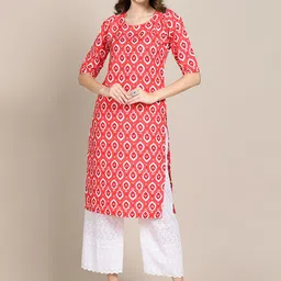 7threads KALINI PACK OF 2 Women Ethnic Motifs Printed Summer Sheers Crepe Kurta image 2