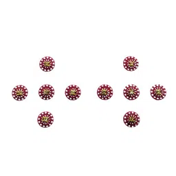 Comet Busters Set Of 10 Maroon Bindis image 3