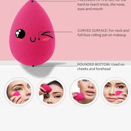 CHRONEX Set of 3 Professional Latex-Free Beauty Blender Makeup Sponges - Multicolored image 3