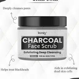 KURAIY Exfoliating Deep Cleansing Charcoal Face Scrub - 100 g image 3