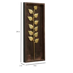 vedas Metallic-Toned Textured Titan Leaf Wall Decor image 3
