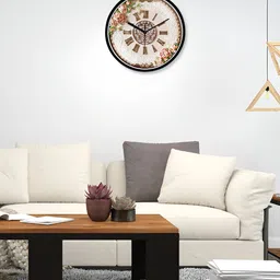 RANDOM Pink & Brown Textured Round Contemporary Wall Clock image 3