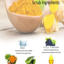 Lilium Haldi Chandan Face & Body Scrub with Vitamin E & Aloevera - 250 g image 5